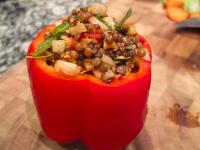 Sprouted Lentil Stuffed Peppers