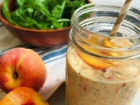 Peach Chia Green Smoothie - Perfect For Breakfast On-The-Go!