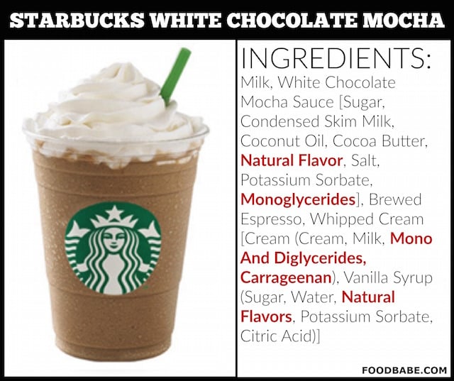 Starbucks White Chocolate Mocha Frappuccino Nutrition ...