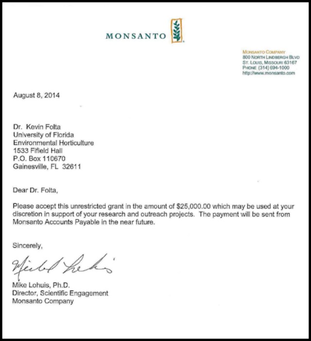 monsanto_letter_to_kevin_folta_25000_unrestricted_grant_8_8_2014