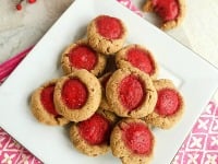 Almond Raspberry Thumbprint Cookies