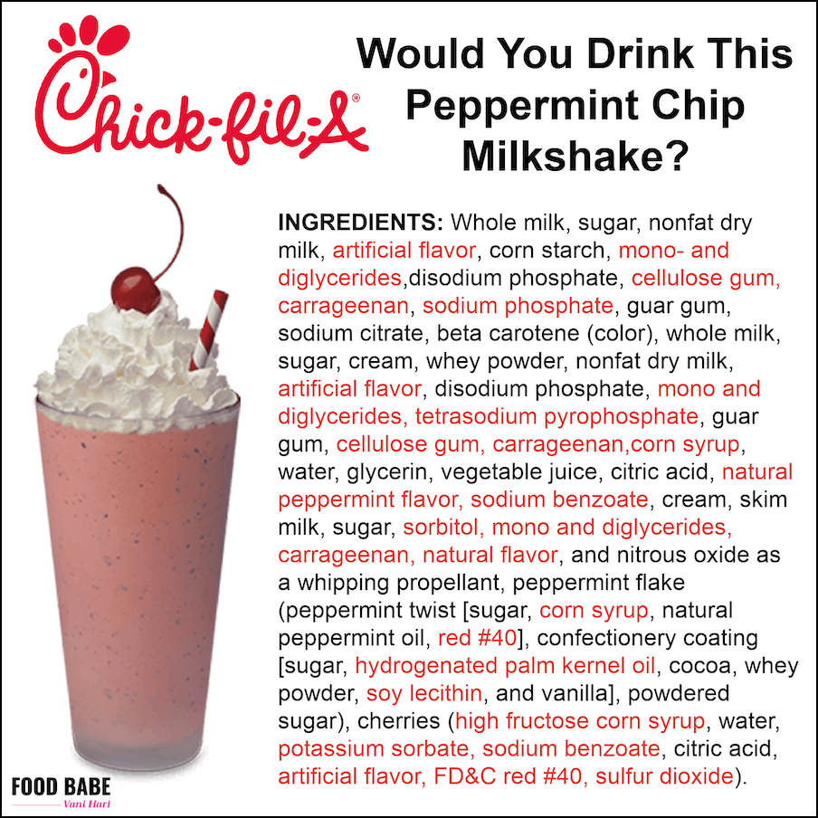 Homemade ChickfilA Peppermint Chip Milkshake Recipe Without Artificial Ingredients!