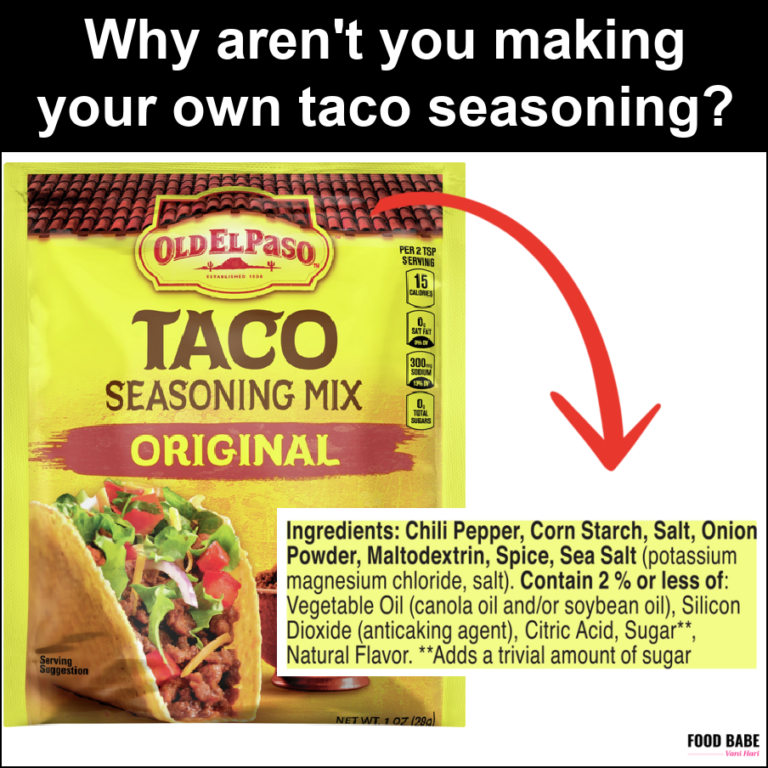 20 Taco Bell Taco Seasoning Nutrition Facts 