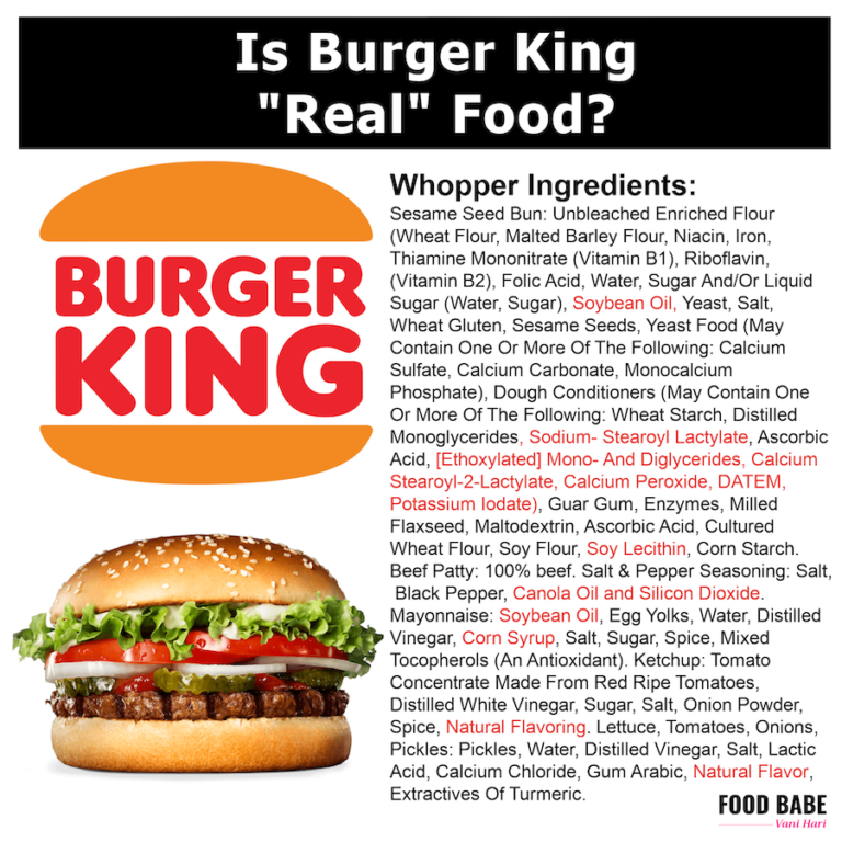 Burger King Ingredients Finally Revealed in the Whopper, Fries, and