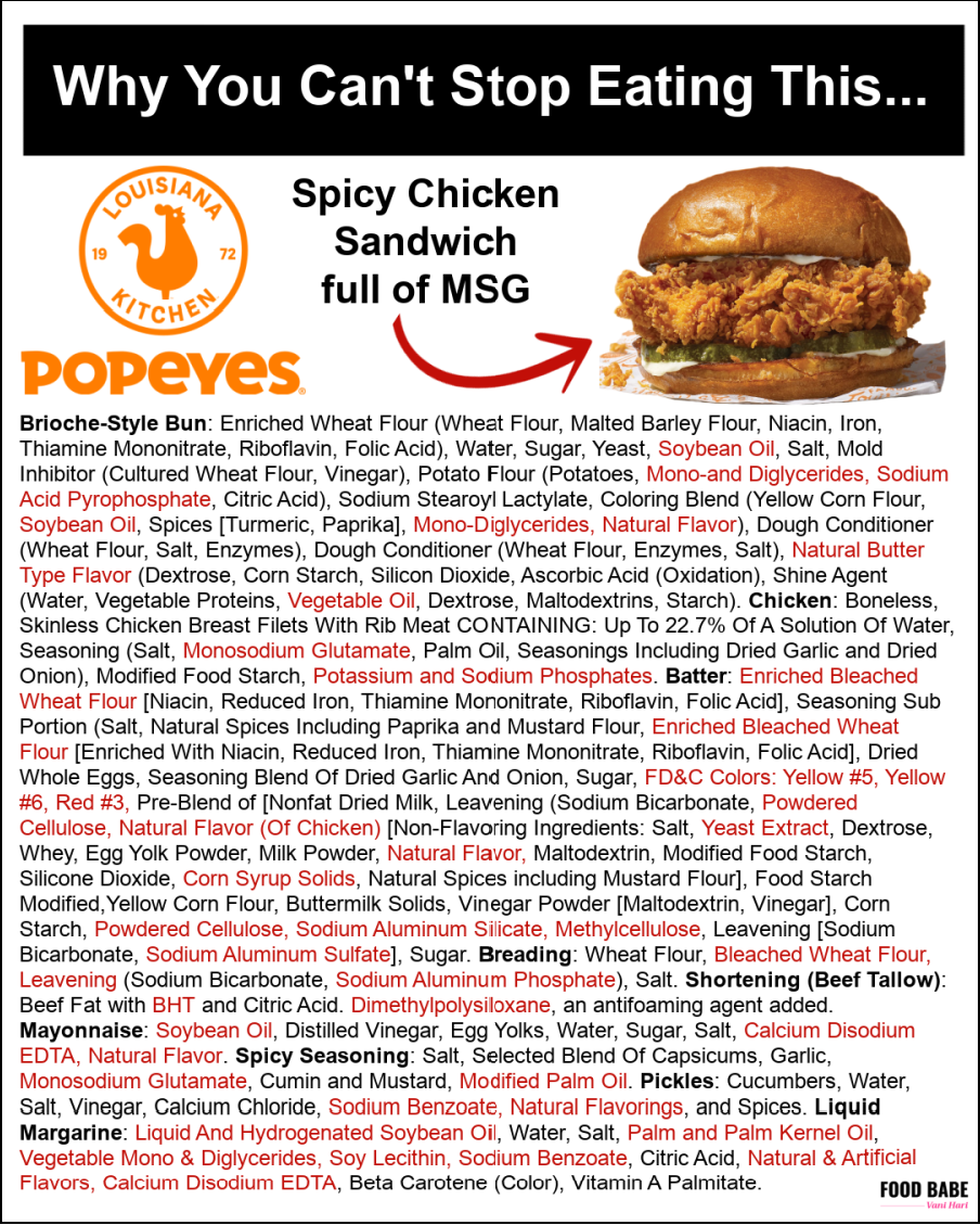 <div>Popeyes Spicy Chicken Sandwich Ingredients Exposed (See what’s in those Cajun Fries & Biscuits too!)</div>